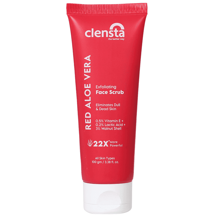 Clensta Red Aloevera Face Scrub 100gm