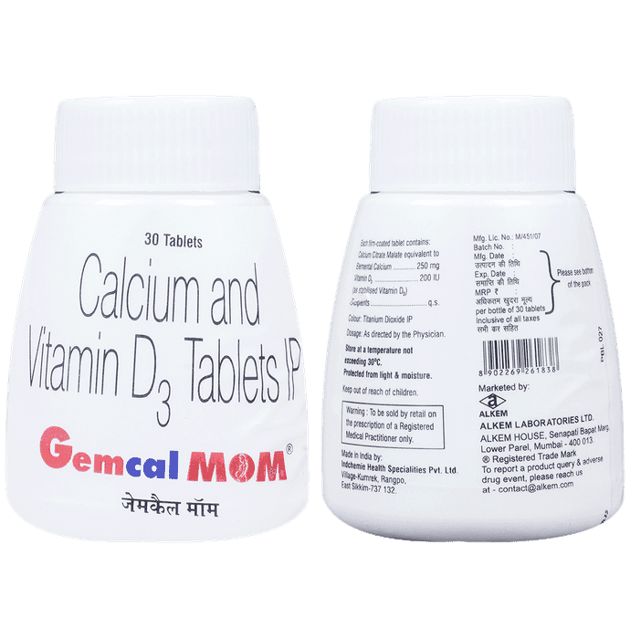 Gemcal Mom Tab 30 Tablets