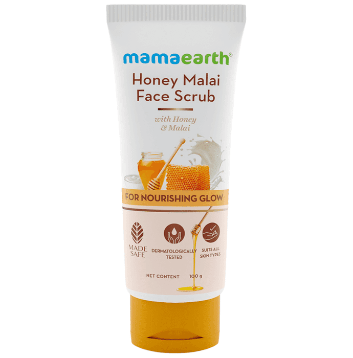 Mamaearth Honey Malai Face Scrub 100gm