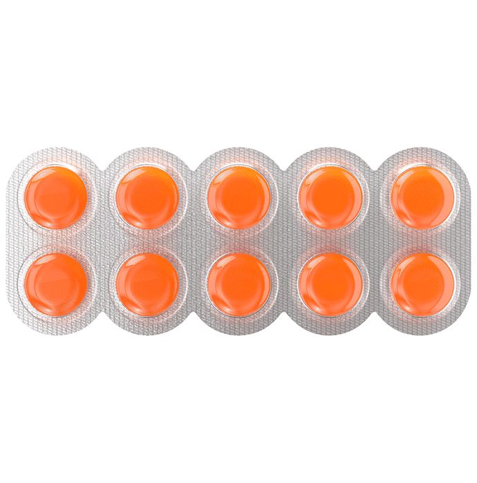 Crocin Orange Cof & Throat Lozenges 10 Tablets