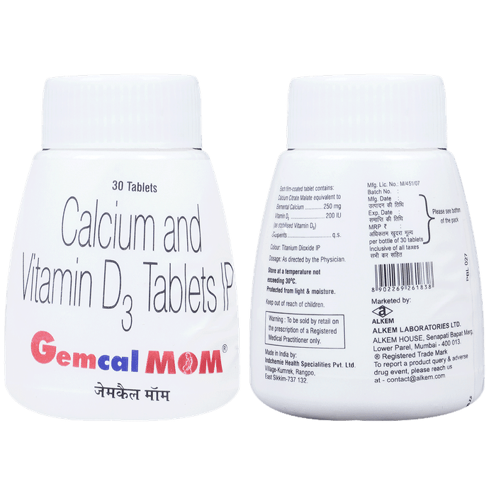 Gemcal Mom Tab 30 Tablets