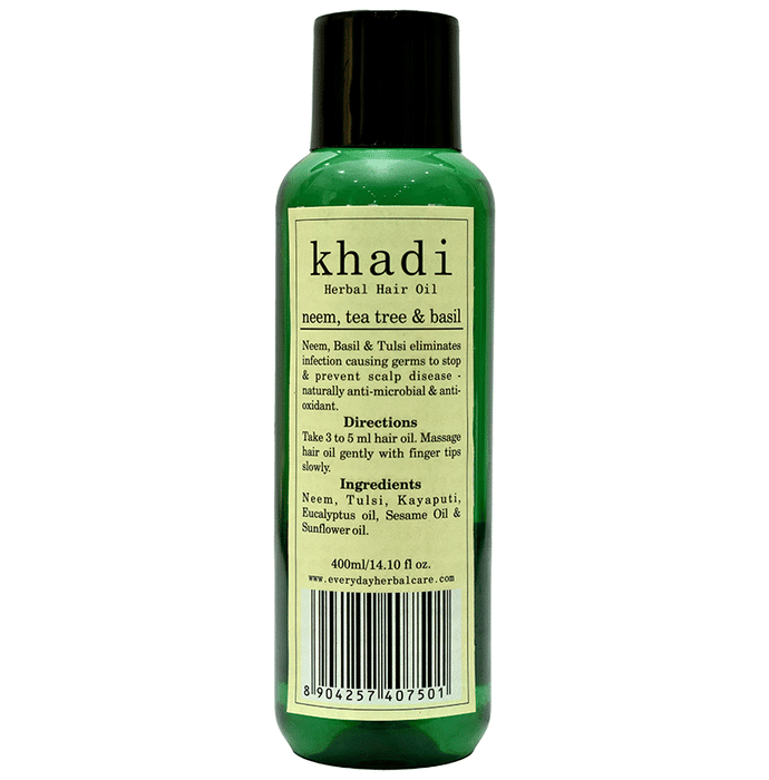 Khadi Neem Tea Tree & Basil Hair Oil 200ml