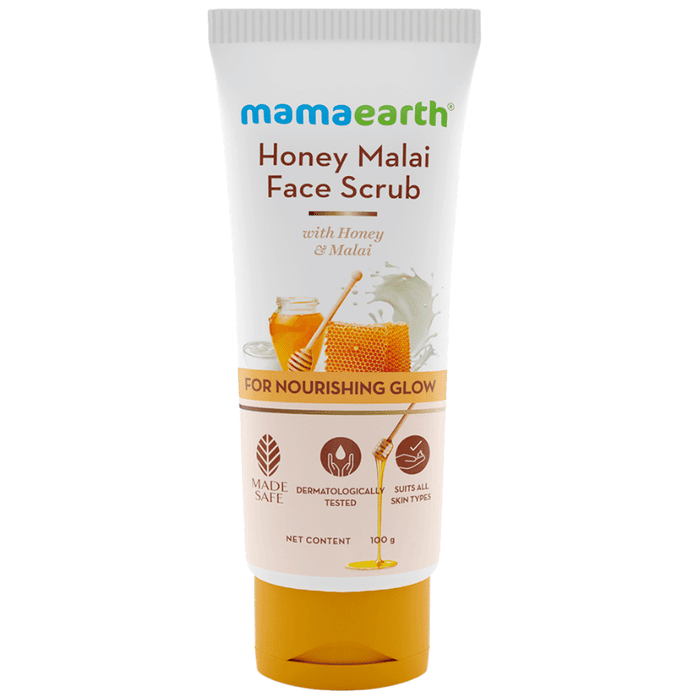 Mamaearth Honey Malai Face Scrub 100gm