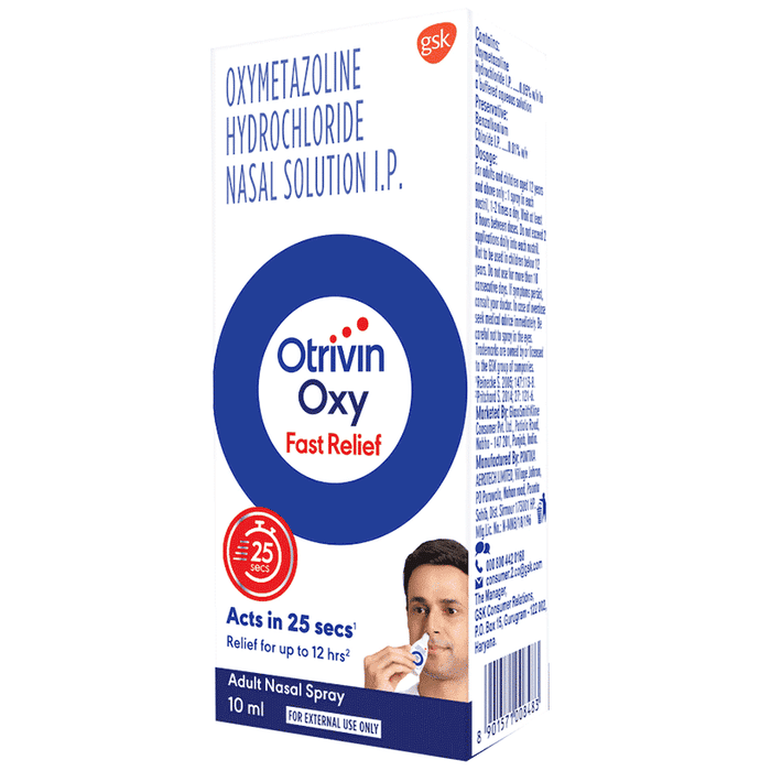 Otrivin Oxy Fast Adult Nasal Spray 10ml