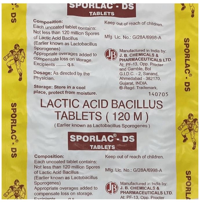 Sporlac Ds Tab 20 Tablets