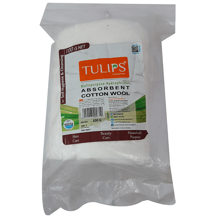 Tulips Absorbent Cotton Wool 100gm