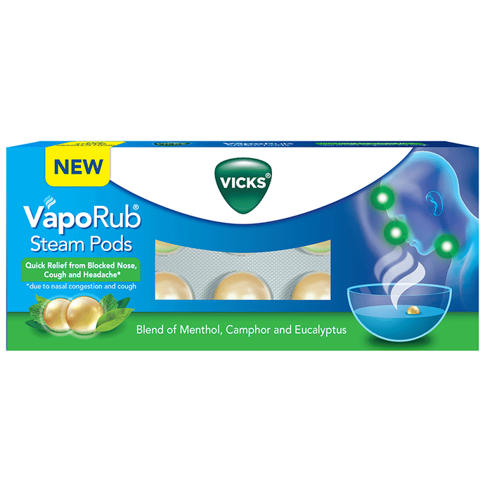 Vicks Vaporub Steam Pods 4 Capsules