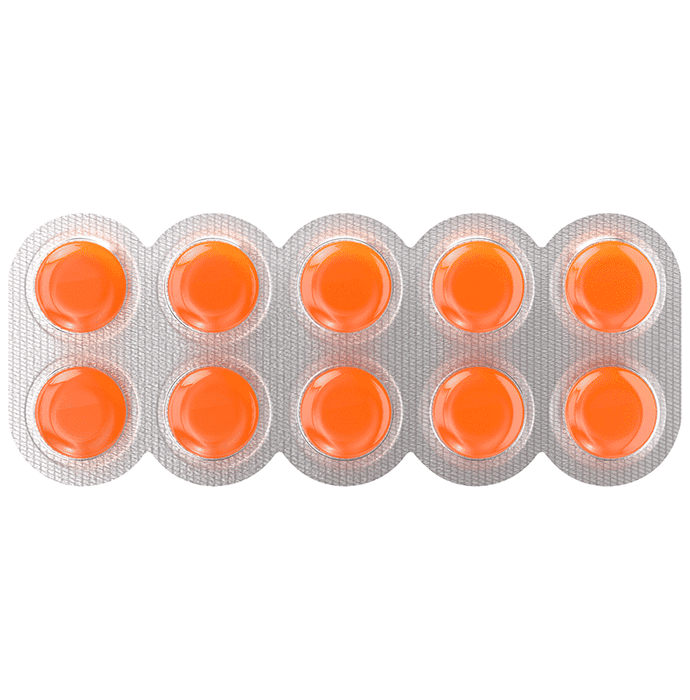 Crocin Orange Cof & Throat Lozenges 10 Tablets
