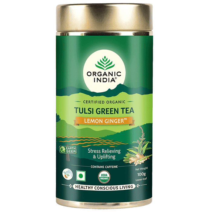 Organic Tulsi Green Tea Lemon Ginger 25`S