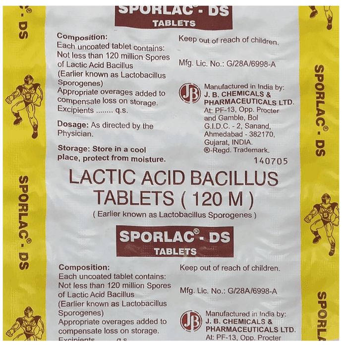 Sporlac Ds Tab 20 Tablets